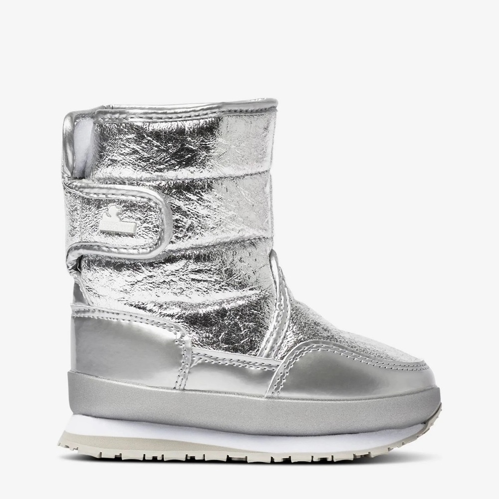 Cracked Metallic Rubber Duck Winter Boots